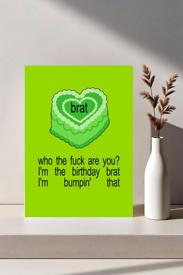 Who the F*ck Are You Table Sign inspired by Charli XCX, perfect for edgy, unapologetic parties and bold event decor