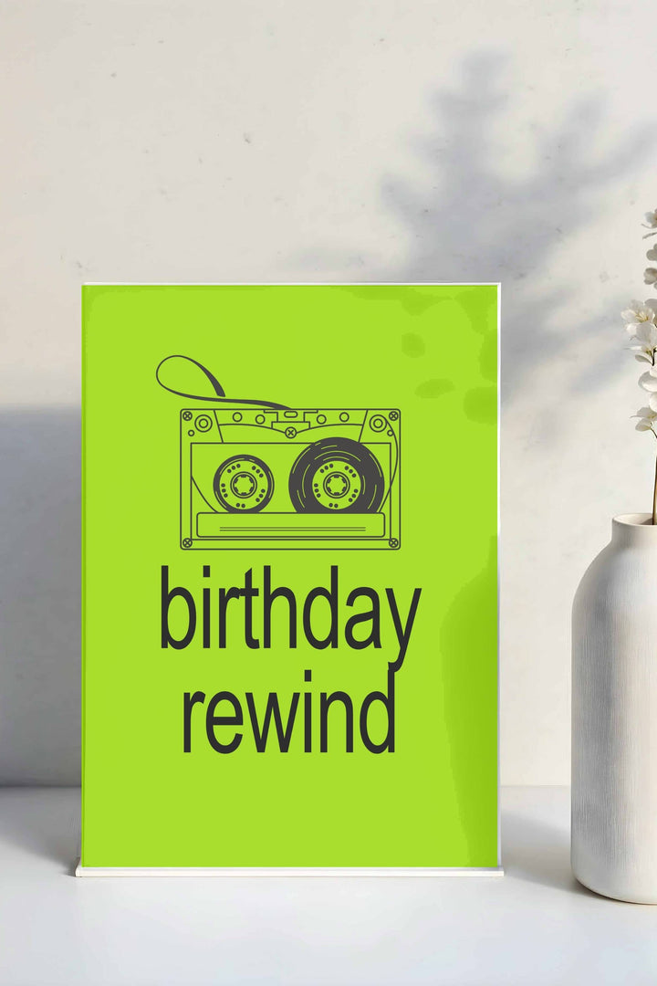 Brat table sign - Birthday rewind - Vowpaperie