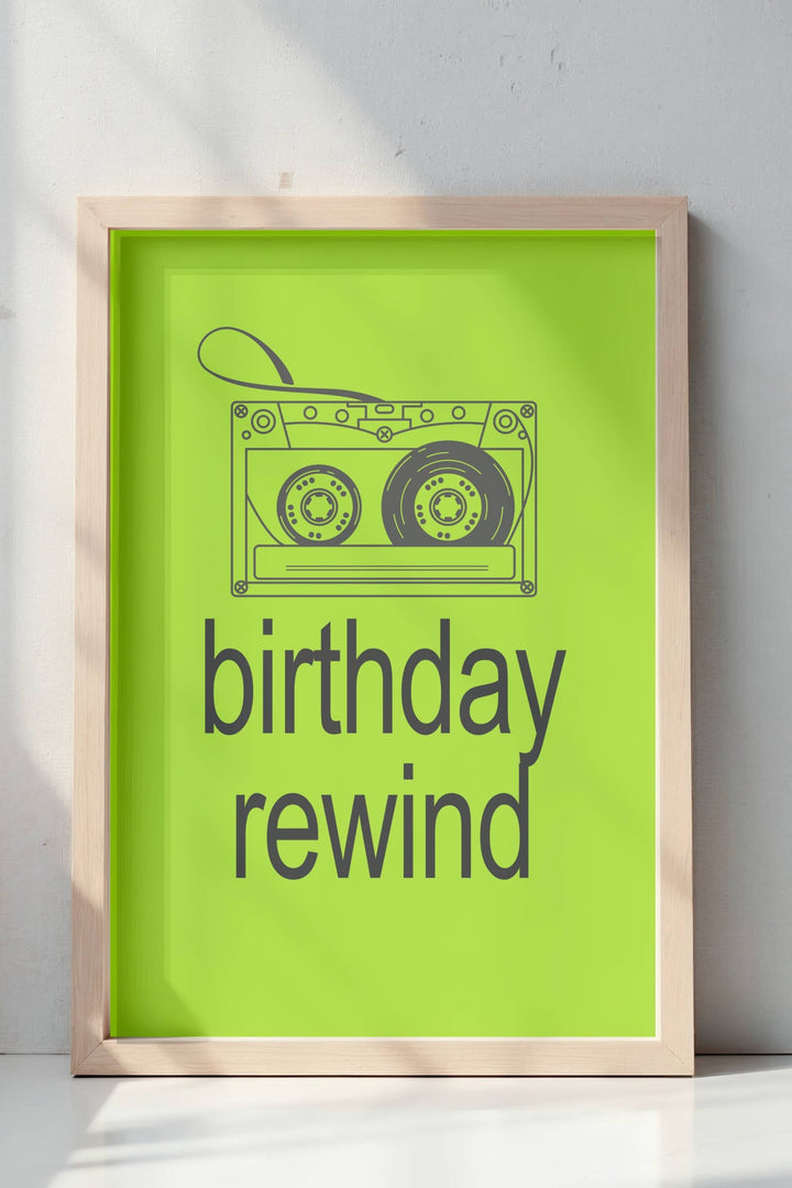 Brat table sign - Birthday rewind - Vowpaperie