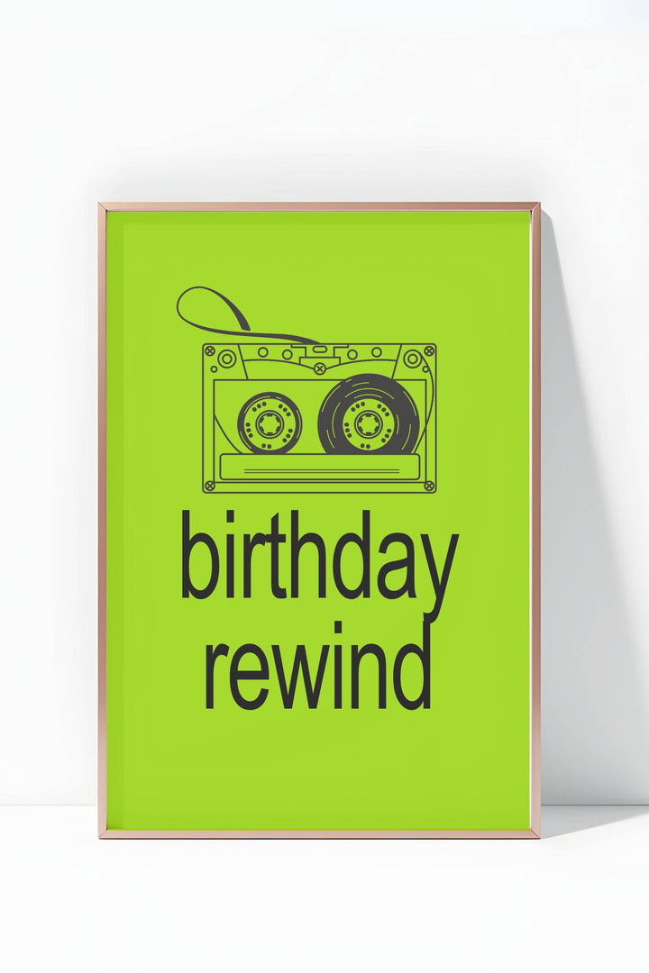 Brat table sign - Birthday rewind - Vowpaperie