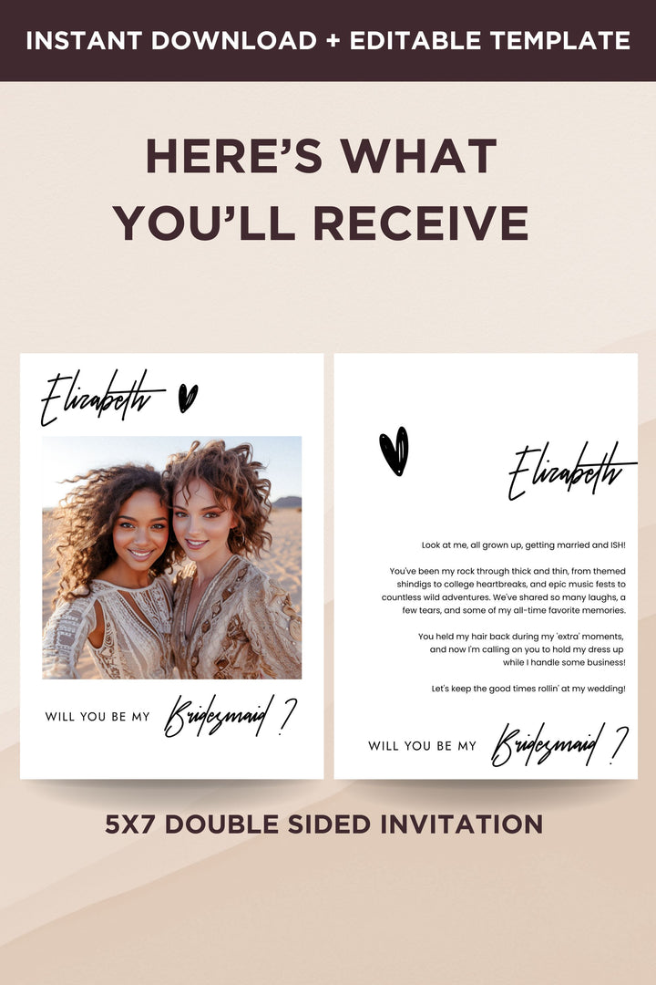 Bridesmaid Proposal Card - Sophia Collection - Vowpaperie