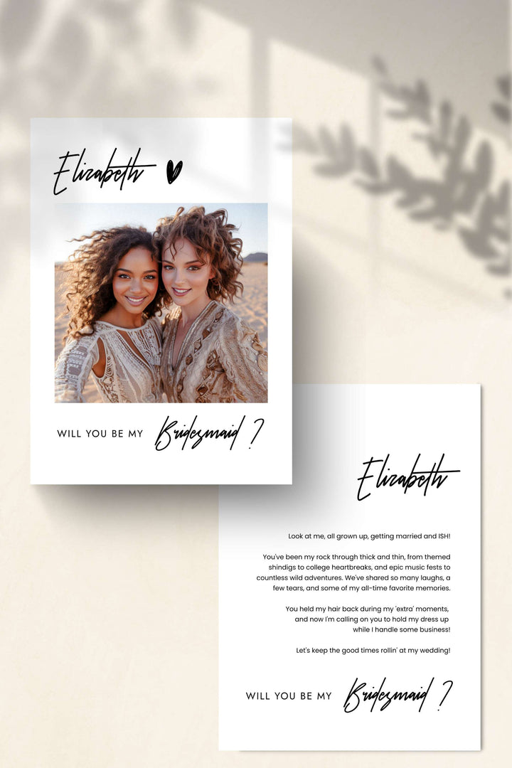 Bridesmaid Proposal Card - Sophia Collection - Vowpaperie
