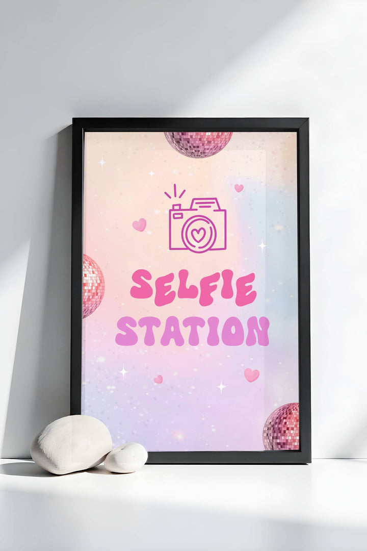 In My Double Digits Table Signs - Selfie Station for 10th birthday celebrations, perfect for creating a fun photo spot