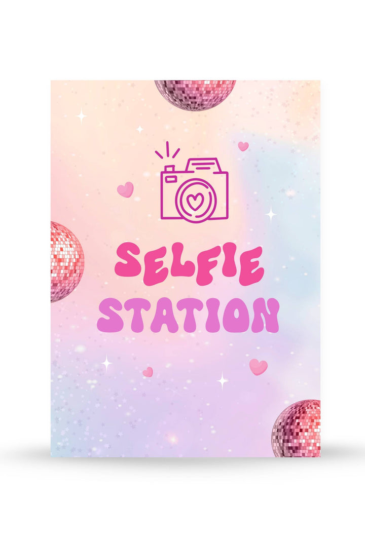 In My Double Digits Table Signs - Selfie Station for 10th birthday celebrations, perfect for creating a fun photo spot