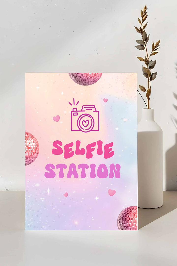 In My Double Digits Table Signs - Selfie Station for 10th birthday celebrations, perfect for creating a fun photo spot