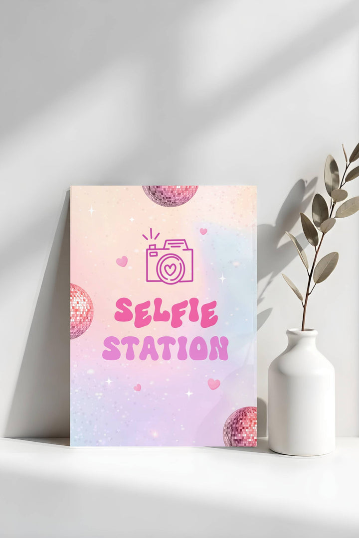 In My Double Digits Table Signs - Selfie Station for 10th birthday celebrations, perfect for creating a fun photo spot