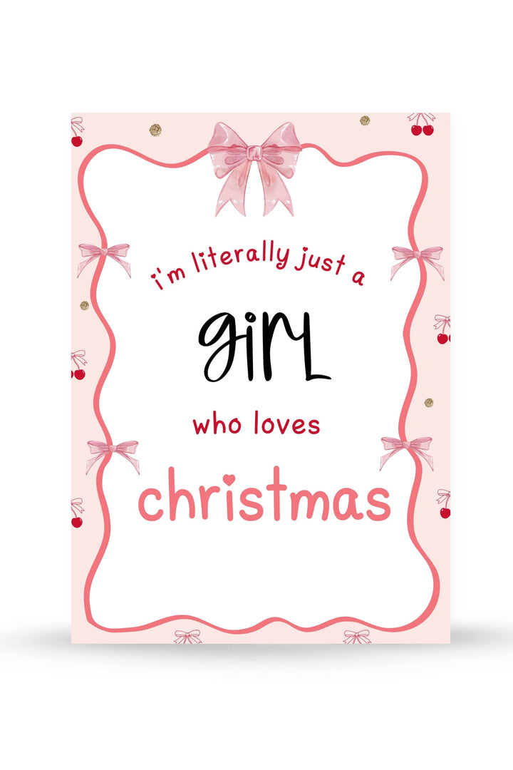 Holiday Table Signs - This Girl Loves Christmas, girly and festive printable decor for holiday gatherings