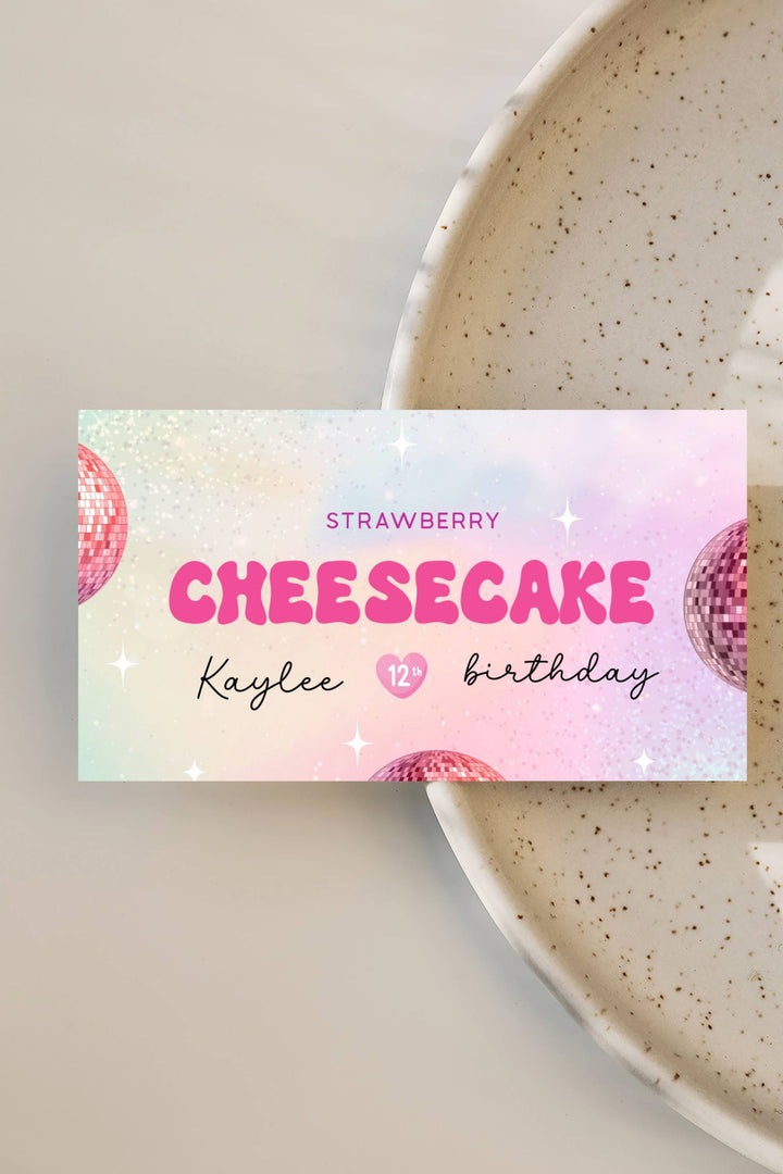 Customizable Taylor Swift Birthday Food Label