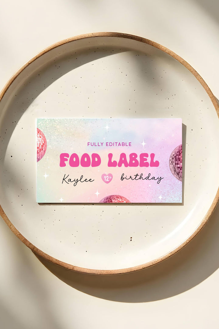 Customizable Taylor Swift Birthday Food Label
