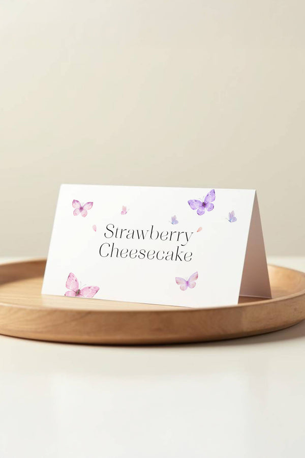 Lifetime of Butterflies - Bridal Shower Food Label | Printable & Editable