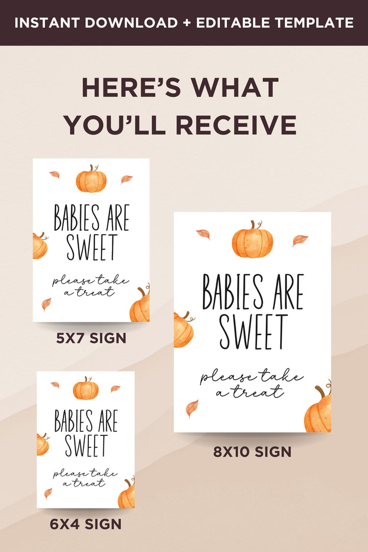 Babies are Sweet - Baby Shower Table sign 