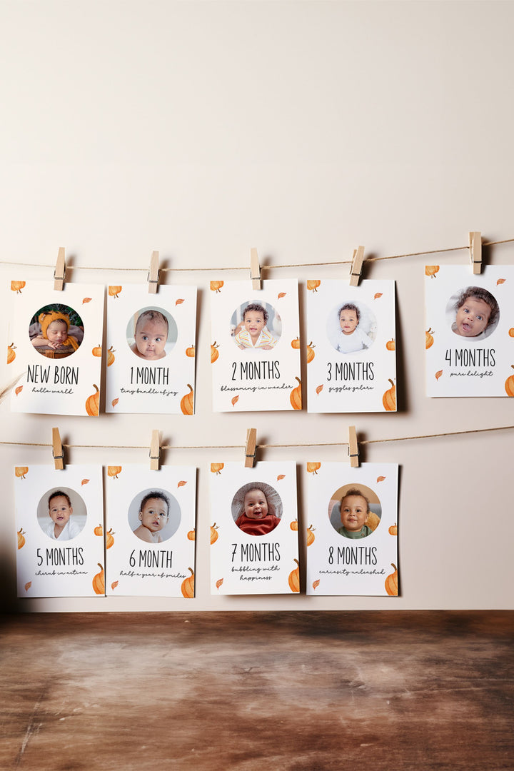 Our Little Pumpkin is Turning One - Milestone Birthday Banner - Vowpaperie