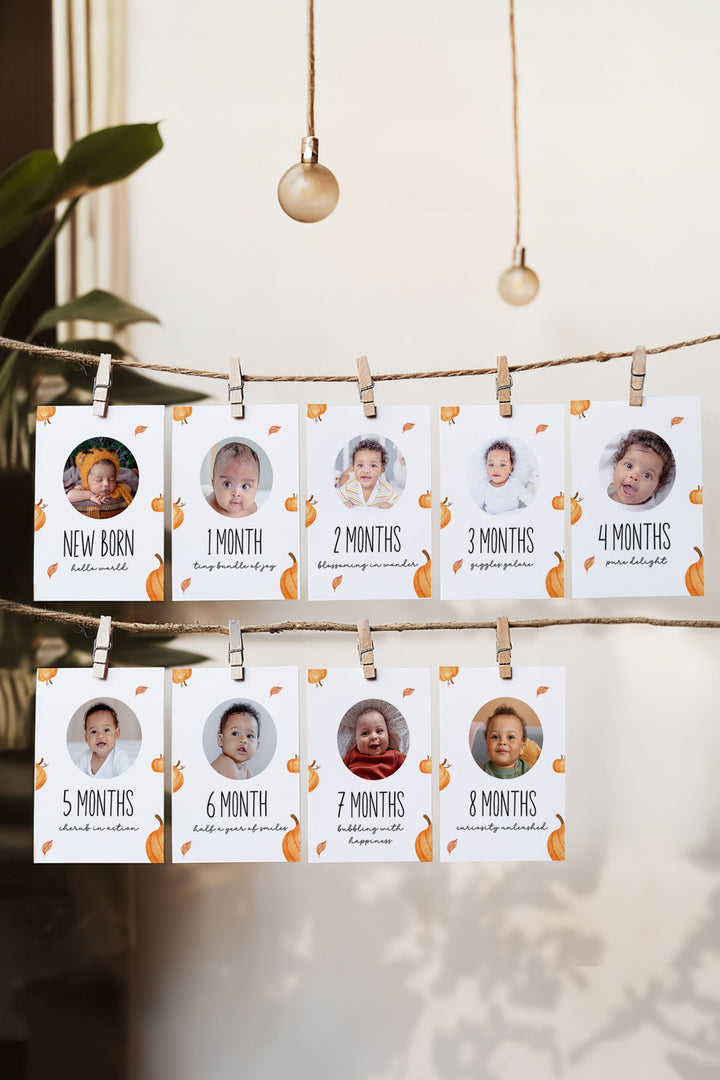 Our Little Pumpkin is Turning One - Milestone Birthday Banner - Vowpaperie