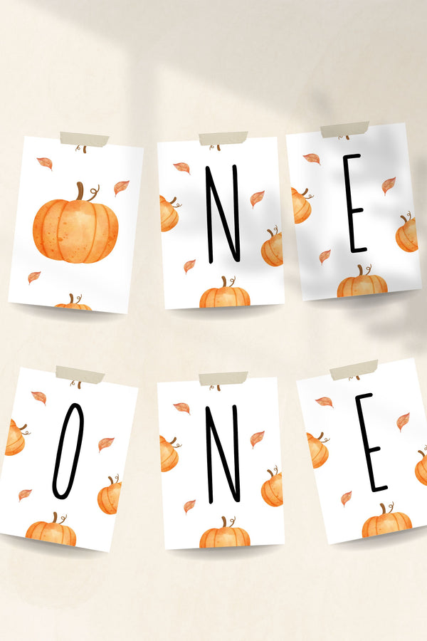 Our Little Pumpkin is Turning One - One Banner - Vowpaperie