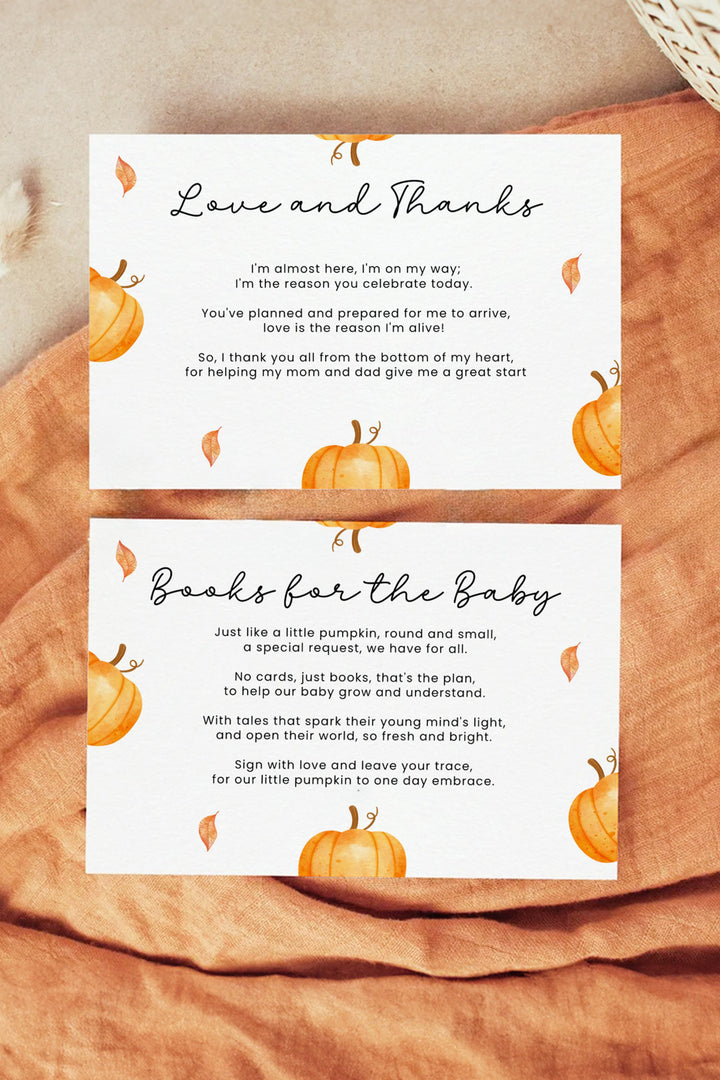 Our Little Pumpkin is On the Way Baby Shower Invitation Suite - Charming Pumpkin-Themed Baby Shower Decor