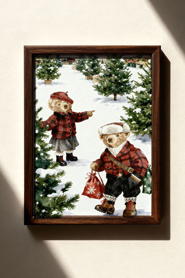 Ralph Lauren–Inspired Christmas Bear Printable Art – Cozy Holiday Wall Decor