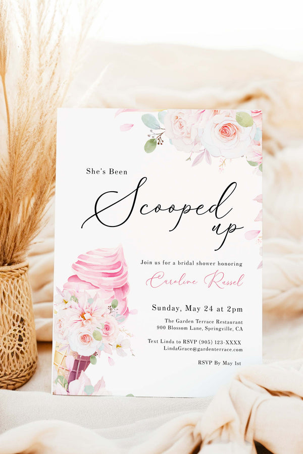 She has been Scooped up Bridal Shower Invitation - Vowpaperie