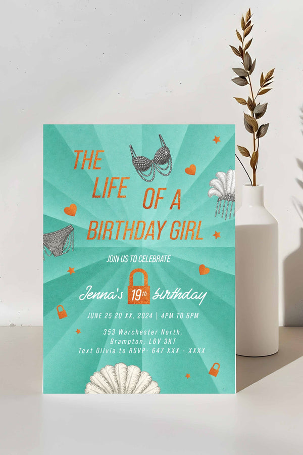 Life of a Showgirl Birthday Girl - Swiftie Birthday Invitation