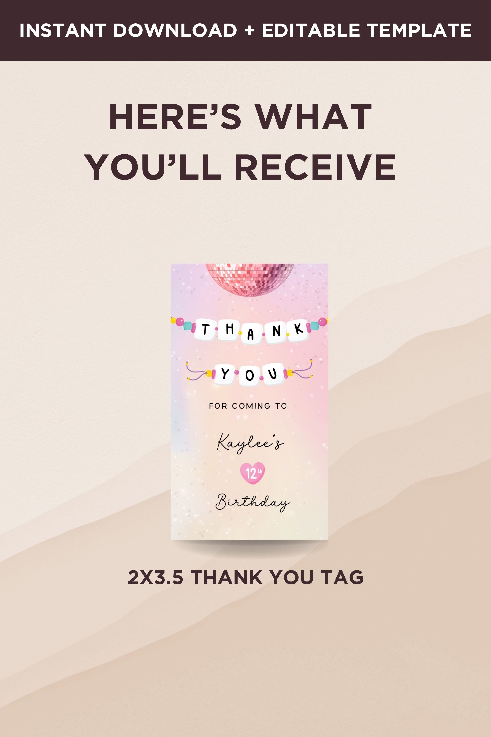 Recieve Tag In My Birthday Era Birthday - Thank You Tag,Swiftie Birthday Decor ...