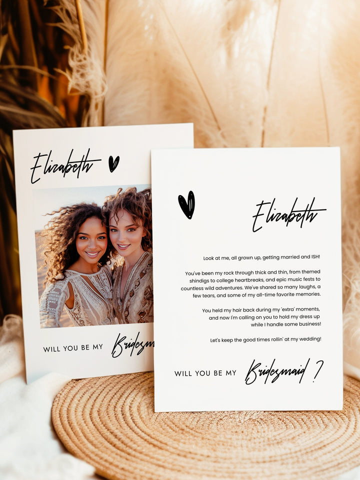 Bridesmaid Proposal Card - Elizabeth Collection -