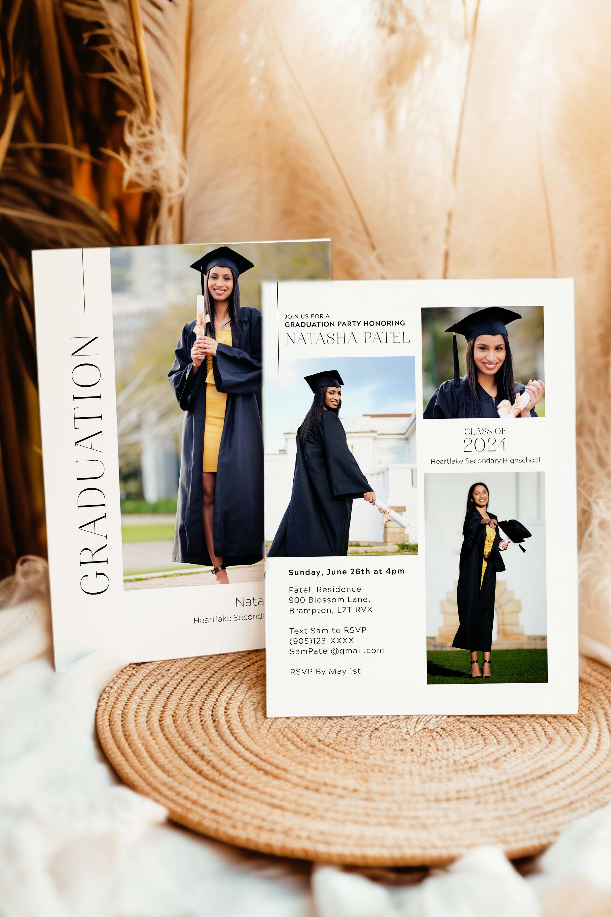 Grad Card Invination Personalized Graduation Invitation Card – Vowpaperie