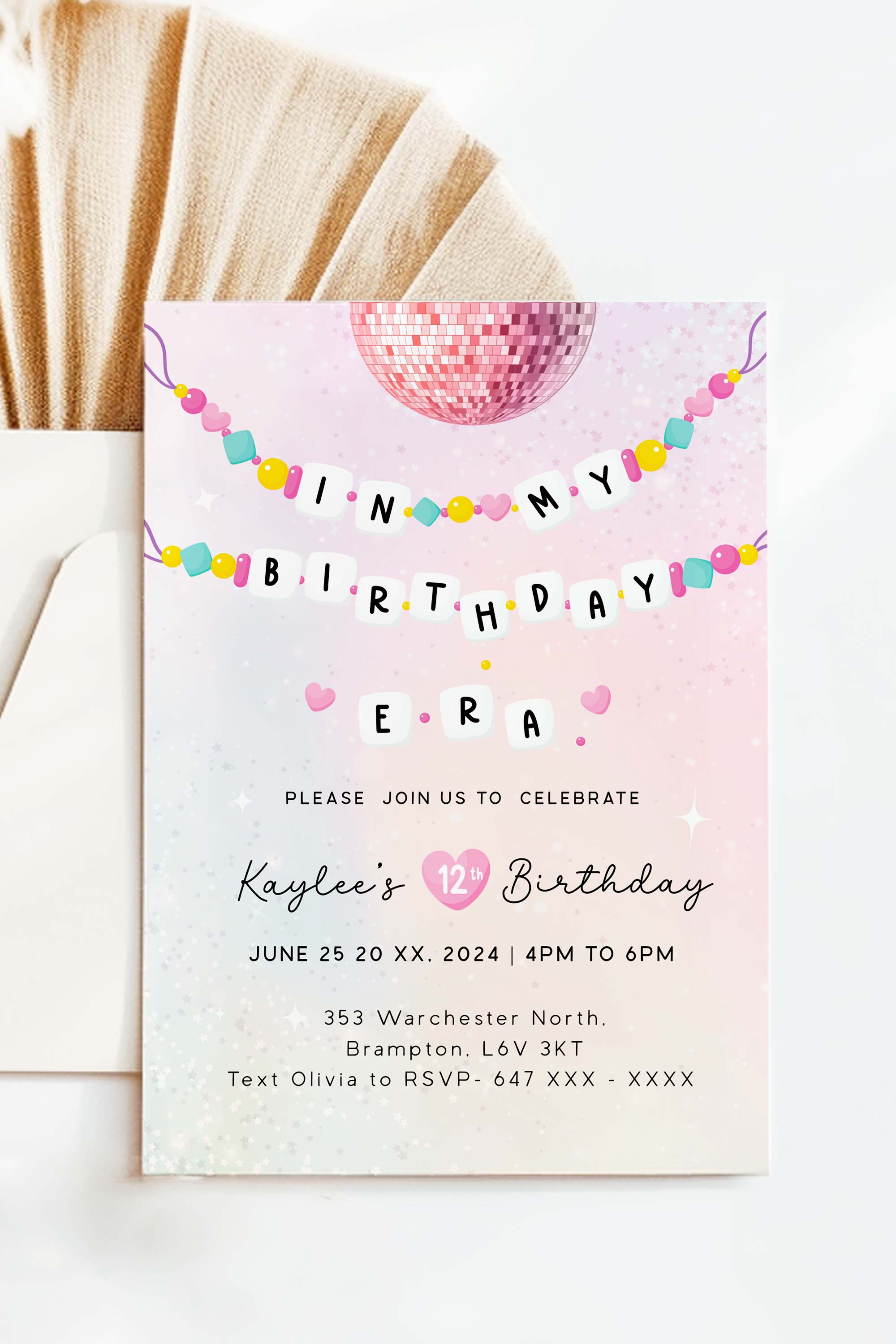 In My Birthday Era Birthday Invitation - Swiftie Birthday Invitation ...