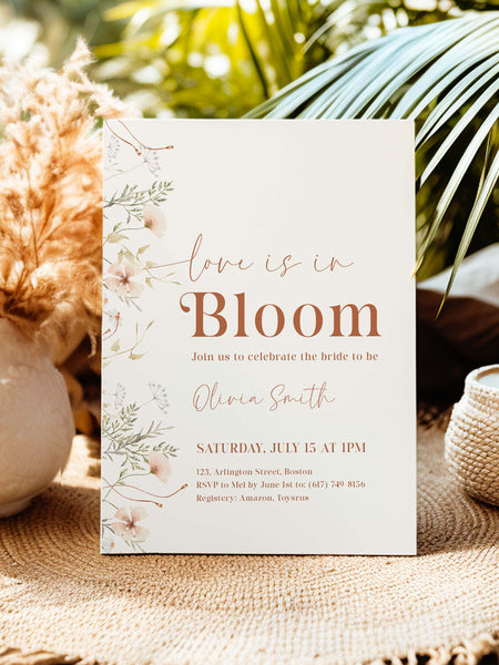Love Is In Bloom Bridal Shower Invitation - Wildflower Collection Love Is In Bloom Bridal Shower Invitation - Wildflower Collection