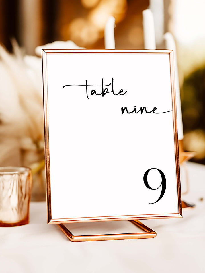Minimalist Wedding Table numbers -