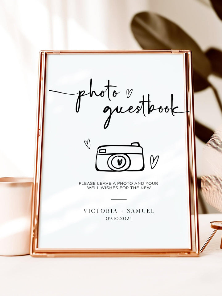 Boho Polaroid Guest Book Table Sign - The Victoria Collection