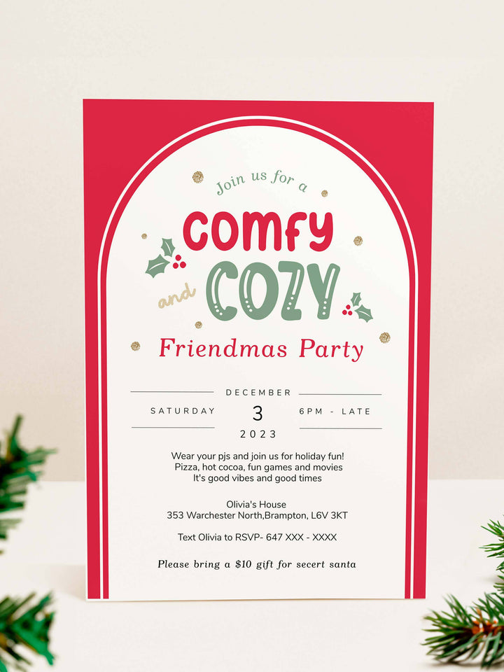 Comfy and Cozy Christmas Party Invitation 