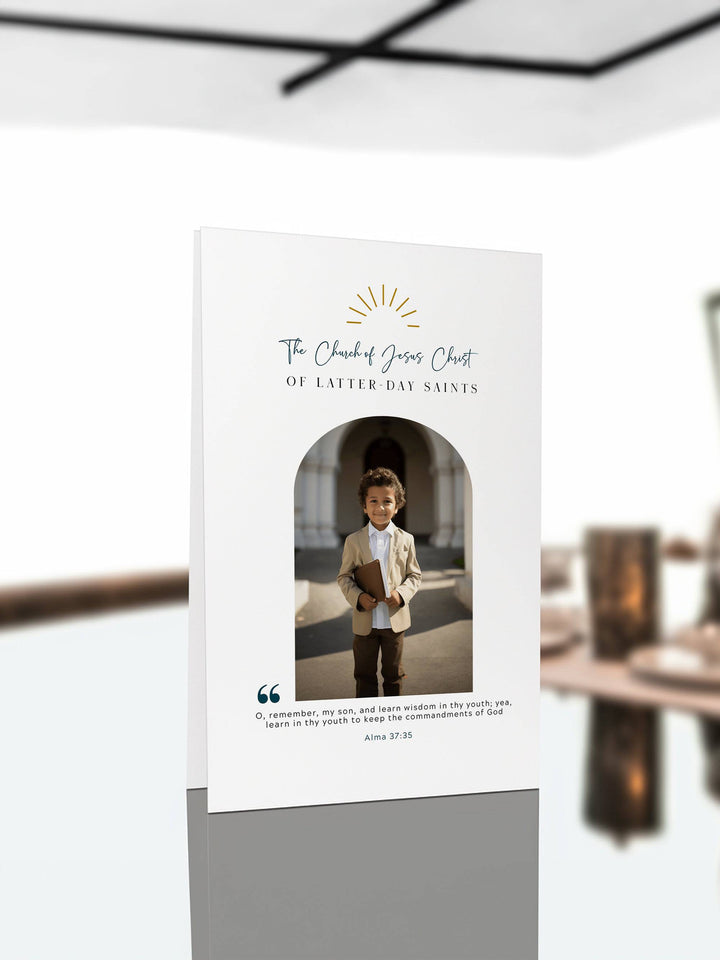 LDS Baptism Program: Customizable Template for Boys – Vowpaperie