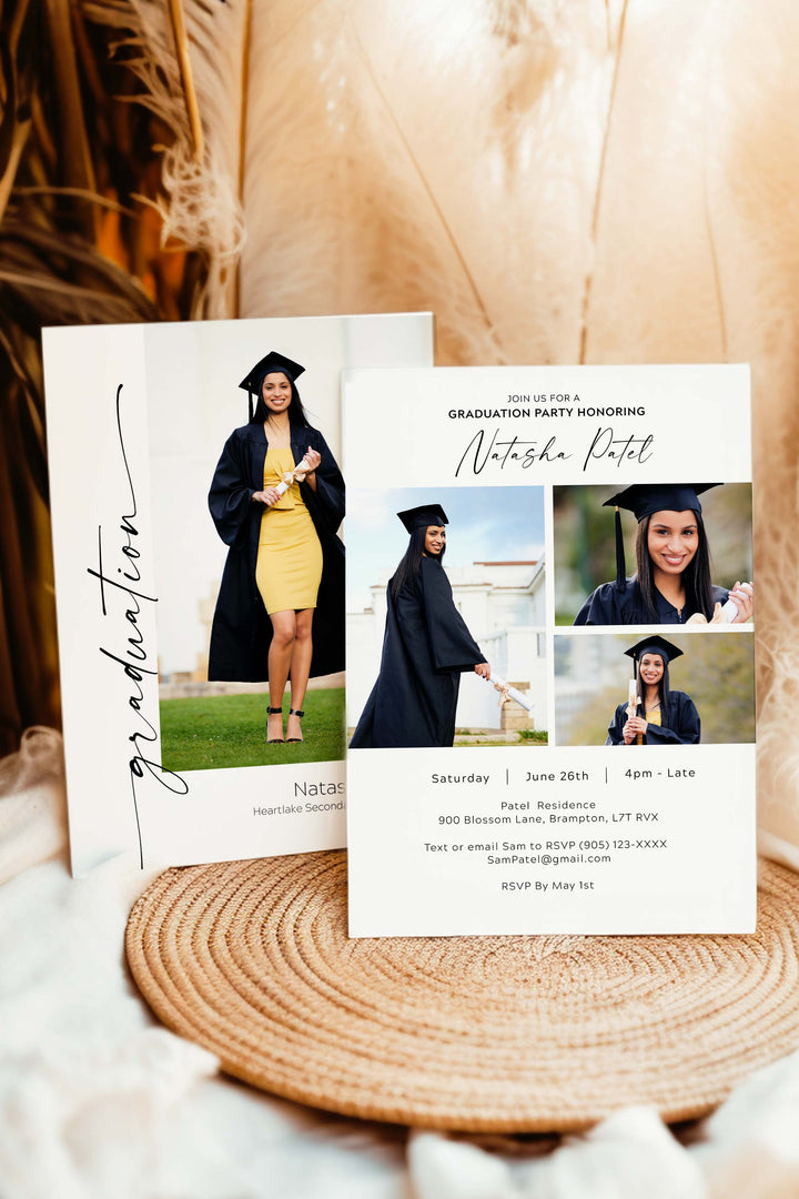 Modern Graduation Party Invitation - Style 1 - Vowpaperie