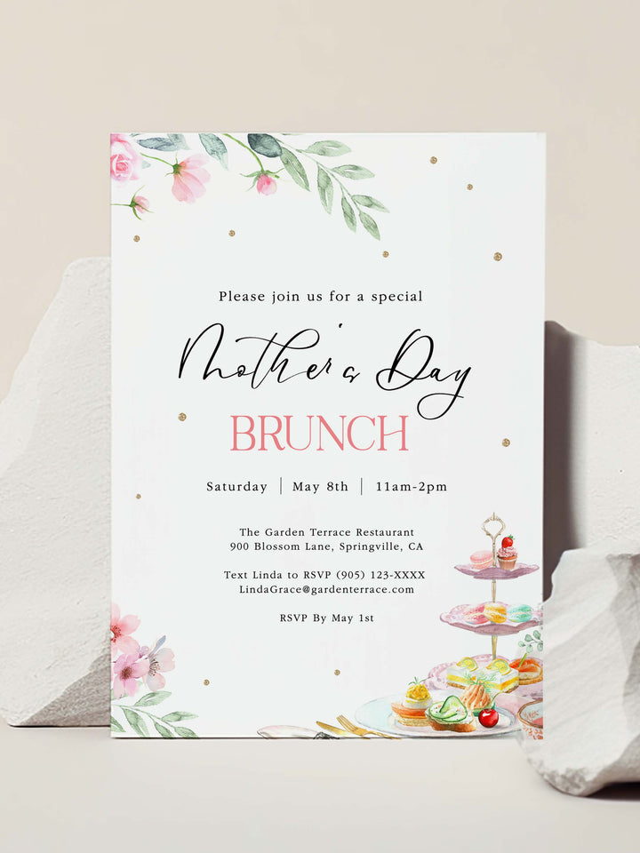 Mother's Day Brunch Invitation - Vowpaperie