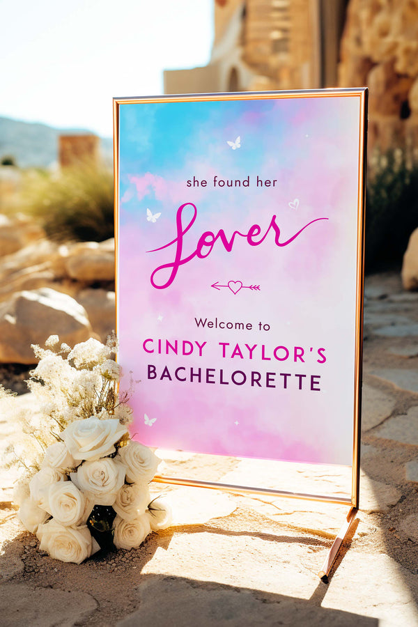She Found Her Lover Bachelorette Welcome Sign - Vowpaperie