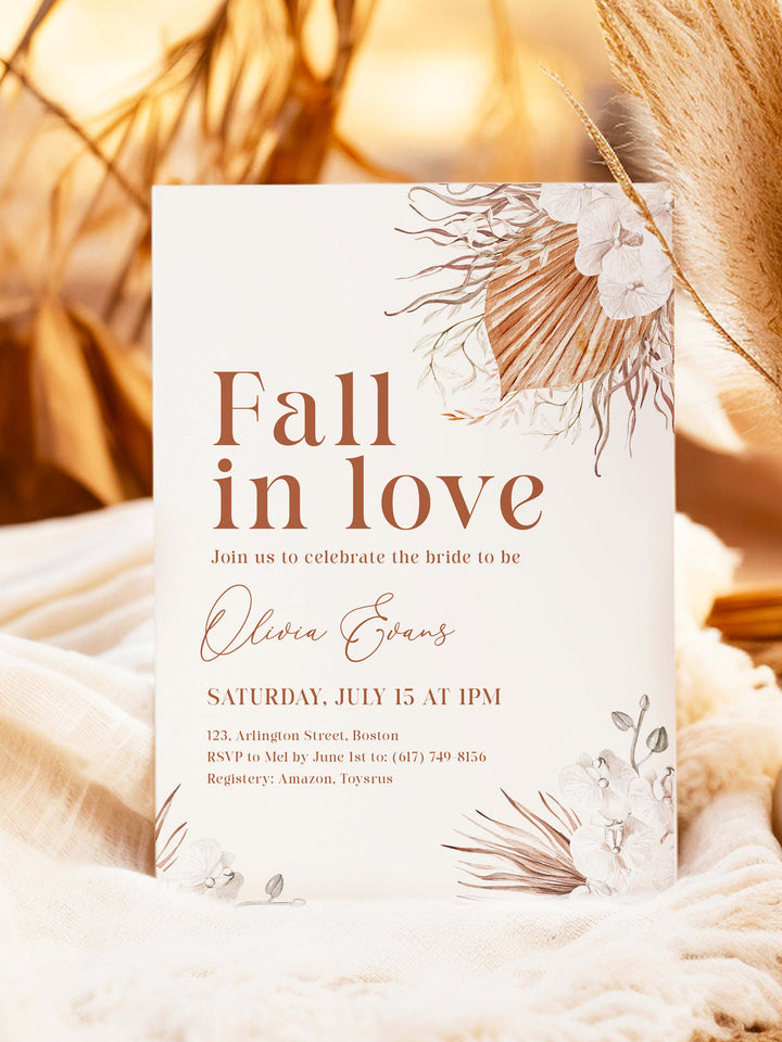 Fall in Love Bridal Shower Invitation