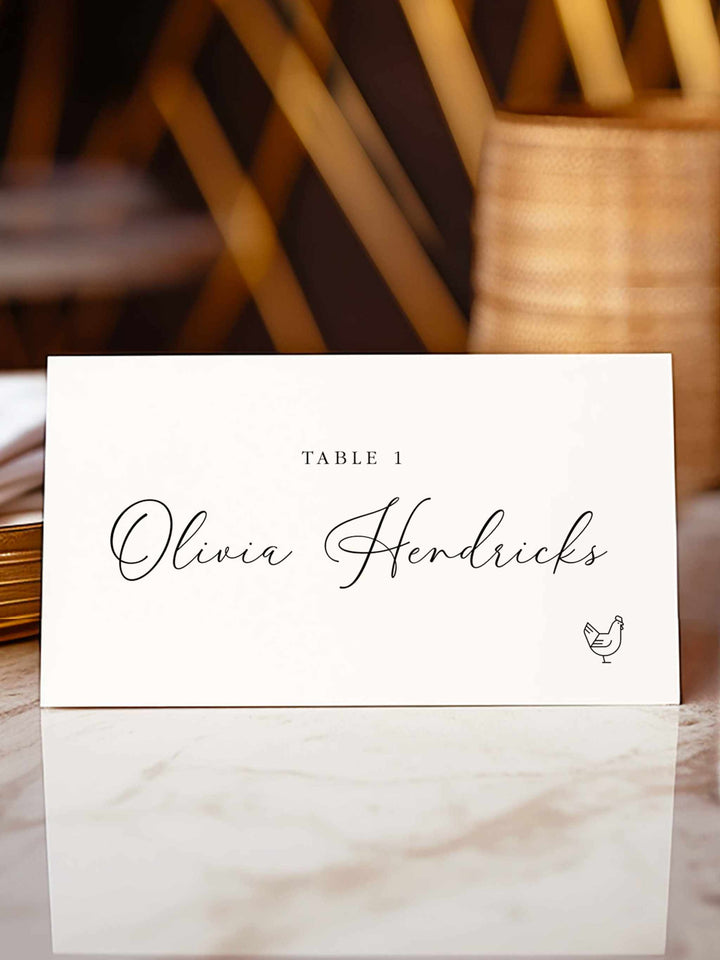 Best Meal Choice Weddings Place Cards